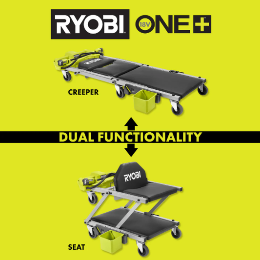 2-in-1 Illuminated Crawler Seat 🛠️💡 | Your Ultimate All-Position Workspace