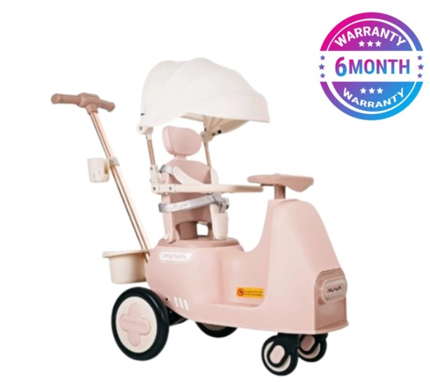 3-in-1 Ride-On Car & Rocker with Push Handle 🚗🌟
