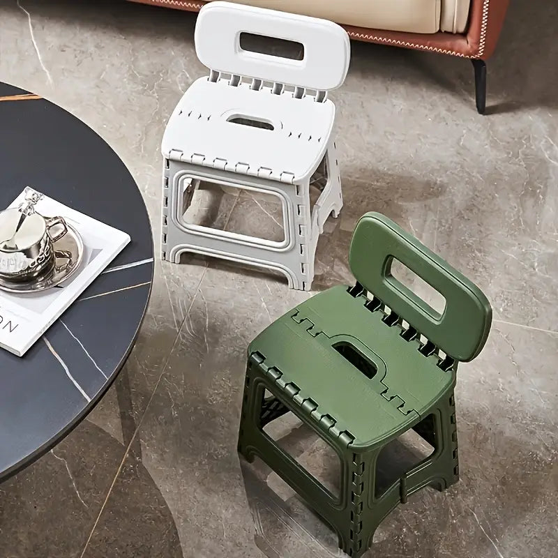 Portable High-Back Folding Stool ✨ Comfort for Camping & Fishing 🏕️