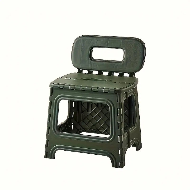 Portable High-Back Folding Stool ✨ Comfort for Camping & Fishing 🏕️
