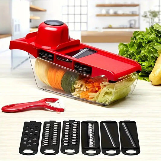 A Brand New 10-In-1 Multifunctional Vegetable Slicer with Upgraded Materials