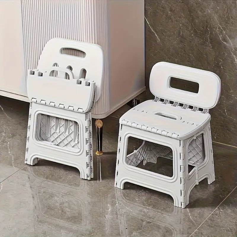Portable High-Back Folding Stool ✨ Comfort for Camping & Fishing 🏕️