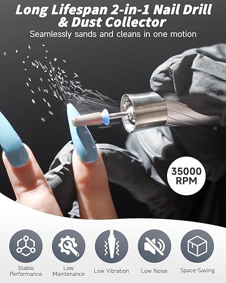 2-in-1 Nail Drill & Dust Collector 💅✨ All-in-One Salon Precision