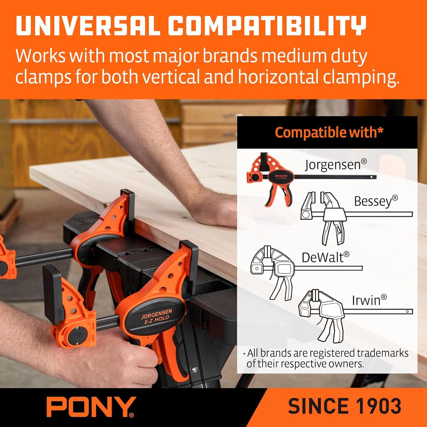 2-in-1 Portable Workbench & Sawhorse | Heavy-Duty & Adjustable 🛠️💪
