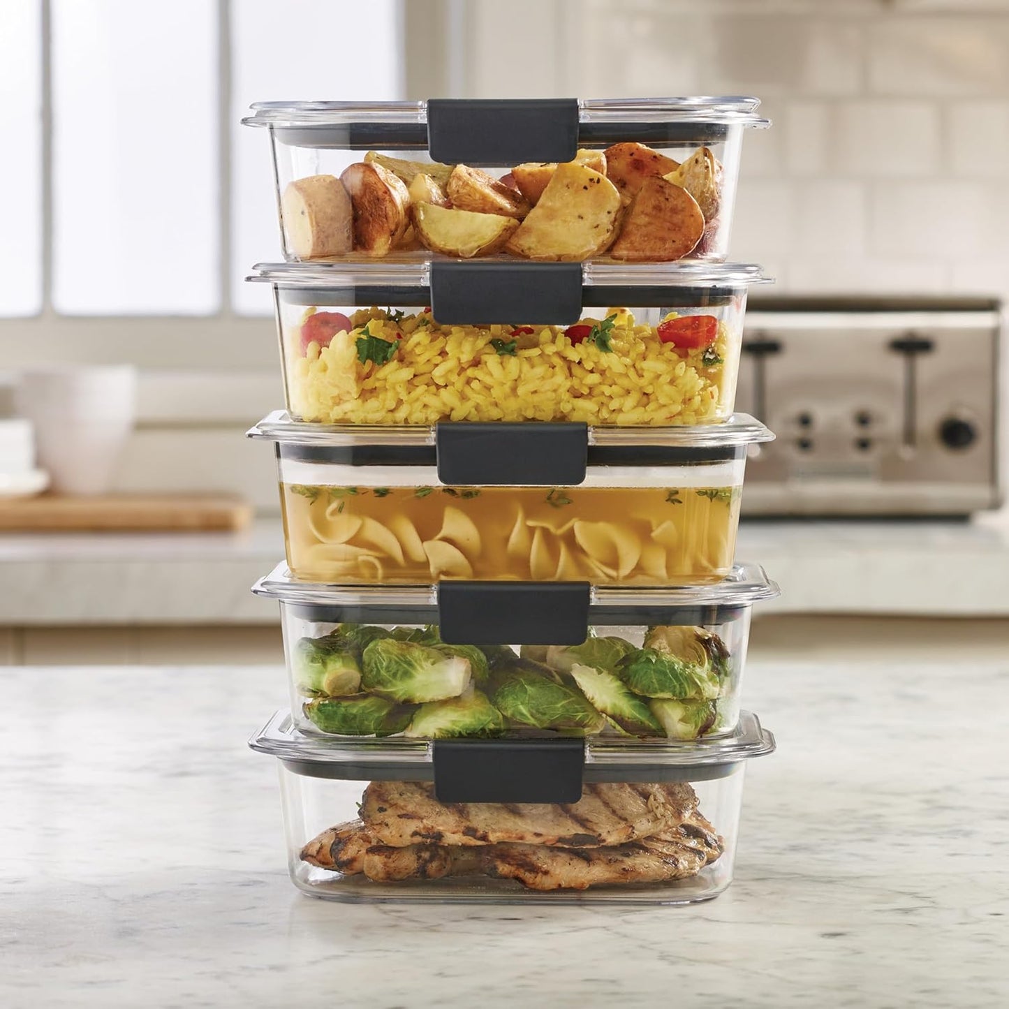 The Ultimate Meal Prep Containers - 100% Leak-Proof | 5-Pack 🍱🔥